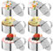 6 Pcs 8 cm Cercle a Patisserie, Cercle Patisserie en Acier Inoxydable, Cercles à Pâtisserie, Anneau à Gâteau, Cercles de Présentation Emporte Piece Rond, Anneaux à Dessert Mousse DIY + élévateur