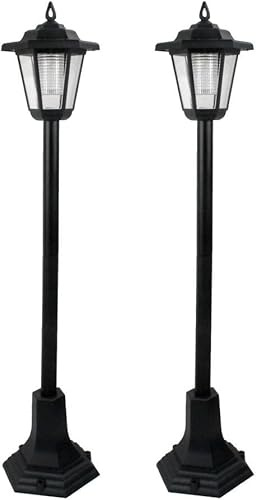 Daniel James LED Solar Lamp Post Lights - 83cm Solar Powered Outdoor LED Lantern for Patio, Pathway, Walkway & Garden - Waterproof, Eco-Friendly & Easy to Install - 83cm, Black