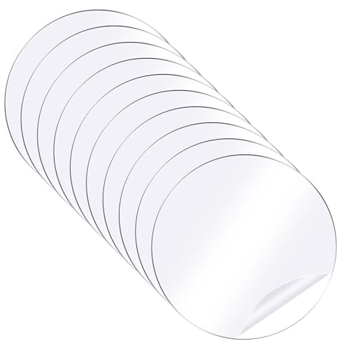 QUARKZMAN 20Pcs Nastro Adesivo Doppia Faccia Rotondo Resistente, 1.97x1.97 Cuscinetti In Acrilico Impermeabili Rimovibili Nastro Montaggio Per Parete Decorazione Casa Ufficio, Trasparente