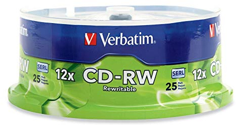 Verbatim(R) 95155 700MB 80-Minute 4x-12x High-Speed CD-RWs, 25-ct Spindle