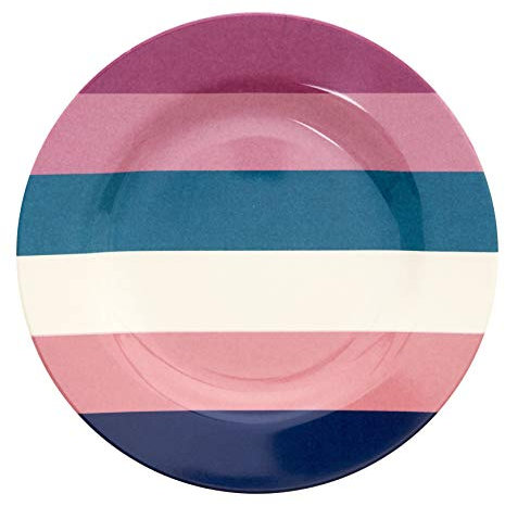 Rice Melamin Camping Teller Beilagenteller mit Streifen Muster 20 cm Durchmesser