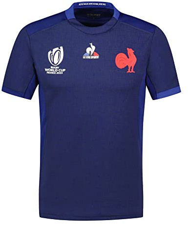 Le Coq Sportif - FFR XV Maillot Replica SS CDM Homme - Vêtement Activité Physique Détente - Confort Optimal Matériaux Qualité - Taille XL - Couleur Pblue Intense/Pblue - 100% Polyester