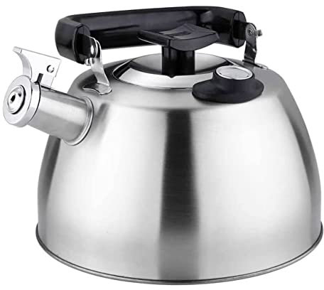 Bouilloire Gaz 3.5L Sifflet Bouilloire Avec Thermomètre En Acier Inoxydable 304 Cuisine Sifflet Bouilloire Température De L'eau Bouilloire Bouilloire À Thé Théières pour Cuisinière ( Blue : Blue,Silve