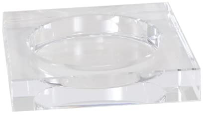 Crystal Candle Dish — by Alice Lane Home Collection — Size Small — Clear K9 Crystal Design — Smooth, Round Cutout is Perfect for Your Favorite Candle or Diffuser — Centerpiece with Elevated Style