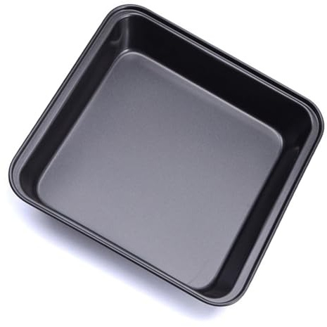Mzshne Plat de Cuisson carré Moule à lasagnes Brownie à gâteau de 9 Pouces avec revêtement antiadhésif Conception Monobloc et libération Facile