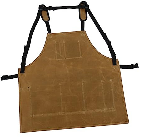CAXUSD Grembiule Da Giardino in Pelle Grembiule Antiolio Per Cucina Bavaglino Protettivo Da Lavoro E Resistente