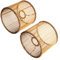 Runder Rattan Lampenschirm Boho,Lampenschirm für Tischleuchte,Hänge- und Stehleuchte,alle Innenräume, Durchmesser 16 cm (2, Brauner Bambus)