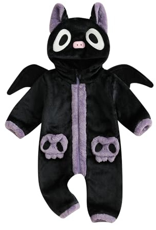 Nicoxijia Toddler Baby Halloween Costume Cute Hooded Jumpsuit Zipper Snowsuit Romper Fuzzy Fall Winter Animal Cosplay Outfit