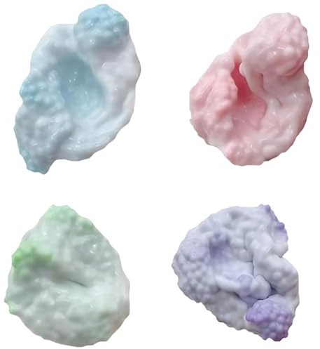 Palline da squish, Palline da squish, Palla antistress modellabile sottovuoto da 4 pezzi, Palla antistress morbida e flessibile, Giocattoli da spremere in rilievo per adulti, bambini