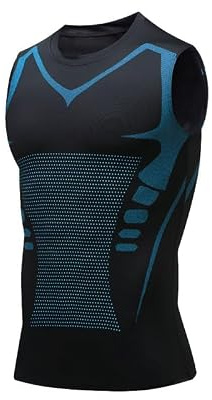 Camisa de compresión de manga corta para hombre, chaleco moldeador, cómoda y transpirable