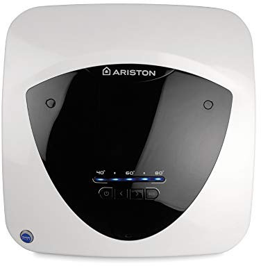 Ariston ANDRIS LUX ECO 15L Oversink Electric Water Heater 2.5kW with A Titanium Enamelled, A Class Erp Rating, Copper Heating Element, Manufactured To Be Installed In UK - 3100721, White