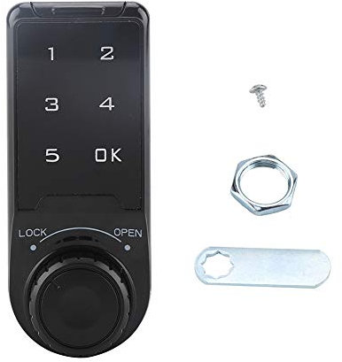 Cerradura de combinación con código de leva Gabinete de leva codificado Cerradura de aleación de zinc Caja fuerte con contraseña conveniente con llaves para seguridad y protección (tamaño 20)