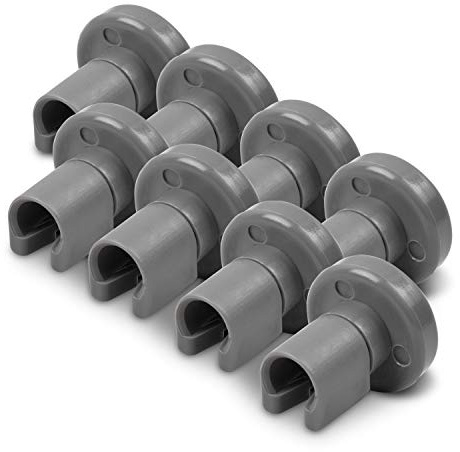 VIOKS Lot de 8 rouleaux de panier supérieur Ø 25 mm universels de rechange pour Electrolux 5028696700/0 pour lave-vaisselle, machine à laver, pièces de rechange et accessoires pour panier supérieur