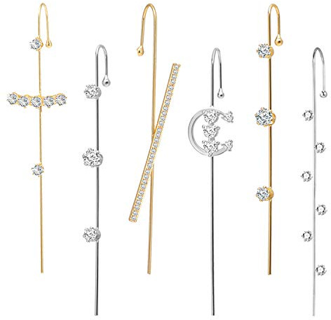 Boucles d'oreilles papillon pour femme - Non percées - Zircon cubique - Boucles d'oreilles à suspendre - Pour adolescentes, filles, femmes et mères