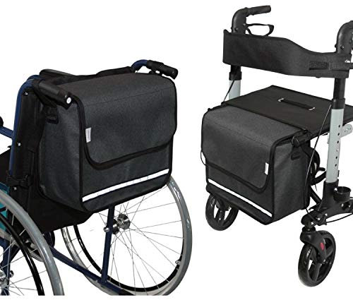 SENIORI Rollator/Rollstuhl Tasche Rollatortasche Rollstuhltasche Universal (3. Grau)