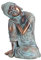 Tissting Estatua de Buda de la Meditación de Resina, Decoración de Estilo del Sudeste Asiático Estatuas de Buda Decorativos de Artesanía Fengshui para Hogar Oficina Jardín