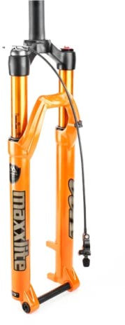 Mountainbike fjädergaffel 26/27,5/29 cykel fjädergaffel MTB luftgaffel med ångavbound cykeltillbehör, 100 mm hub (orange, 27,5 girekt fjärrkontroll)