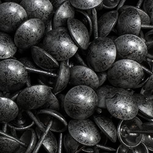 decotacks® 500 PCS Heavy Duty Antique Pewter Finish Upholstery Tacks, Furniture Nails, French Natural Thumb Tack Push Pin, 11MM Head Dia [Antique Pewter] DX0511APW500UK