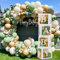 120pcs Baby Shower Decoraciones Niño Niña - 4Pcs Transparente Globo Cajas y 112Pcs Verde Blanco Oro Globos Arco Kit Para Sage Verde Baby Shower Decoraciones, Género Revelar Suministros Para Fiestas