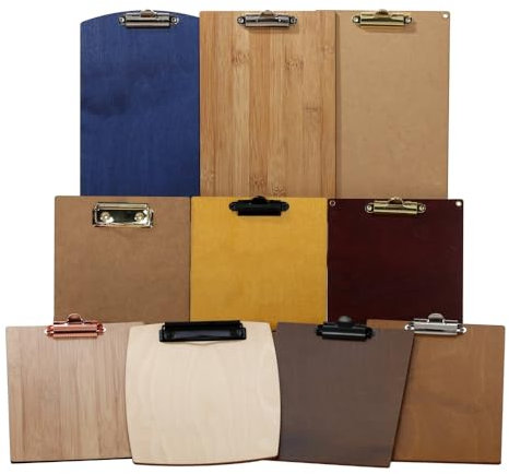 Bütic Holz Klemmbrett Restposten Roulette für DIN A3 A4 A5 A6 aus 3 mm Birkensperrholz und mit widerstandsfähigem Klarlack versiegelt