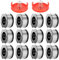 Forever Speed 12Pcs Black and Decker Strimmer Spool Line Replacement Autofeed Spool Nylon Strimmer Wire for Reflex Strimmer ST5530-GB GLC3630L20-GB STC1820PC-GB BESTA530-GB BESTA525-GB