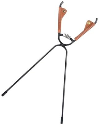 AHUFGN Pinzas para Chimenea Pinzas de Fuego Gruesas for Acampada, póker de Acero al Carbono, Clip for leña, Herramientas portátiles for Acampar al Aire Libre y Barbacoa(55CM)