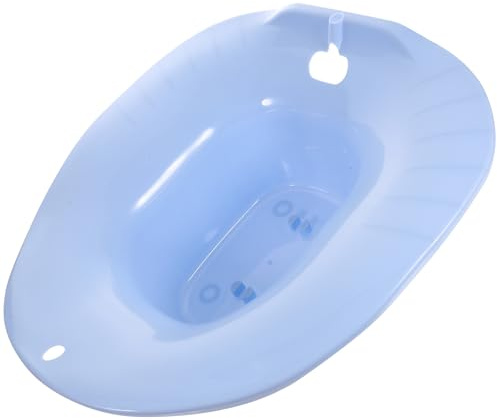 Ipetboom Asiento de Inodoro para Baño de Asiento de Plástico Azul, Fácil de Limpiar, Promueve la Cicatrización, Adecuado para Cuidado Posoperatorio y Mujeres Embarazadas