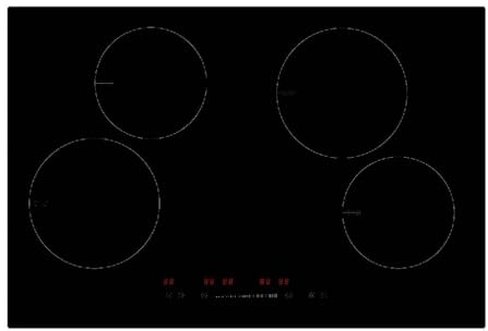 Cookology Essentials 77cm Electric Induction Hob - with 4 Zones - Touch Slider Controls - 14 Power Levels - Boost & Keep Warm - Timer - Residual Heat Indicators - Child Safety Lock - Black