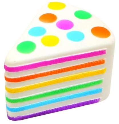 Rainbow Cake Squeeze Leksaker, Mjuk Slow Rising Texture, 12,7 Cm, Jumbo Slow Rising Fidget Squeeze, Lätt Och Portabel, För Män Kvinnor Barn Klassrum Kontor Resor Arbete Studera Fest Semester