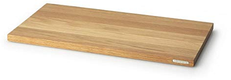 Continenta Schneidebrett aus Eiche, 54 x 29 x 2,7 cm, mit Öl veredelt, Küchenbrett mit sicherem Stand, rutschhemmende Gummifüßchen, platzsparend, C 4109
