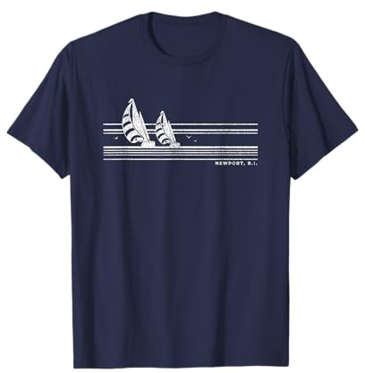 Newport RI Vintage Sailing 70s Nautical Sailboat T-Shirt