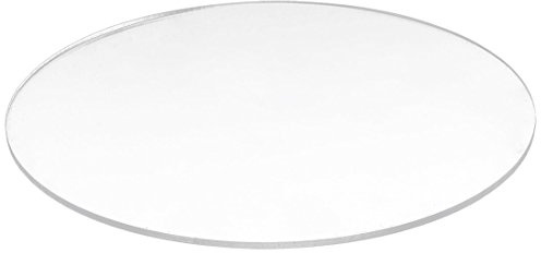 Jufjsfy Trasparente 3 mm, disco rotondo in acrilico, diametro: 60 mm