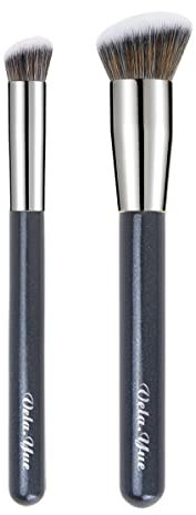 Vela.Yue Foundation und Concealer Pinsel 2 stücke Make-up Pinselset für allen Formeln Flüssig, Cremig oder Pudrig