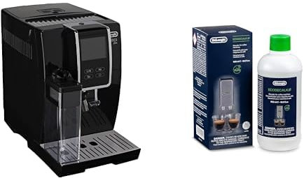 De'Longhi Dinamica Plus ECAM 370.70.B Kaffeevollautomat mit LatteCrema Milchsystem, Cappuccino & Espresso, Touch Farbdisplay und App-Steuerung, Kaffeekannen-Funktion, Schwarz mit DLSC 500 Entkalker