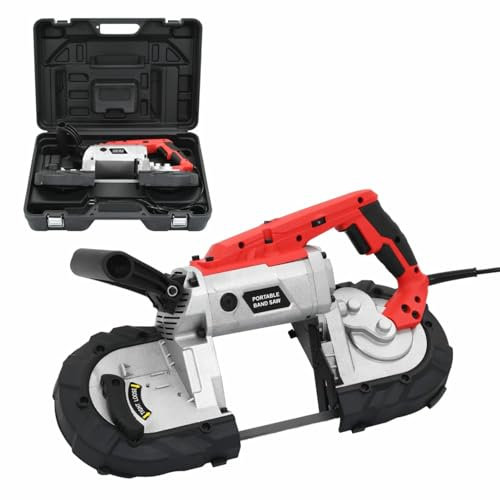 Camerina Bandsäge mit Transportkoffer Stahl TischbandsäGe DekupiersäGe MetallsäGe