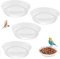 4Pcs EAP Replacement Wild Bird Seed Feeder Bowl or Water Dish, Clear Plastic,Fit Most Feeding Station Stands Garden Decoration