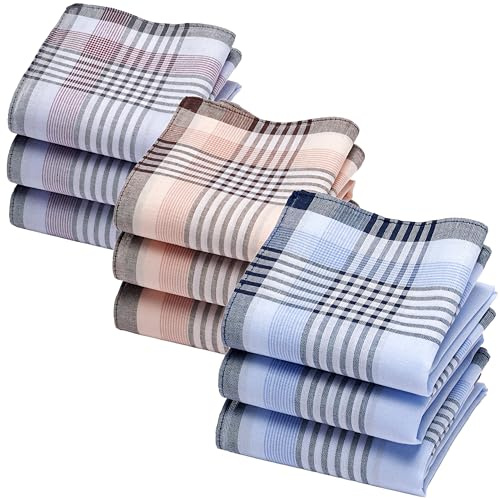 Merrysquare Grandi Fazzolettoni in Tessuto per Uomo - 100% Cotone - 40x40 cm - Modello Gaspard (9)