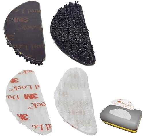 4 Pezzi Dual Lock T.pass Sistema di Fissaggio Removibile a Incastro, Trasparente, Adesivo per Fissaggio T.pass Dual Lock, supporto per contatore di pedaggio, Supporto trasparente in nastro