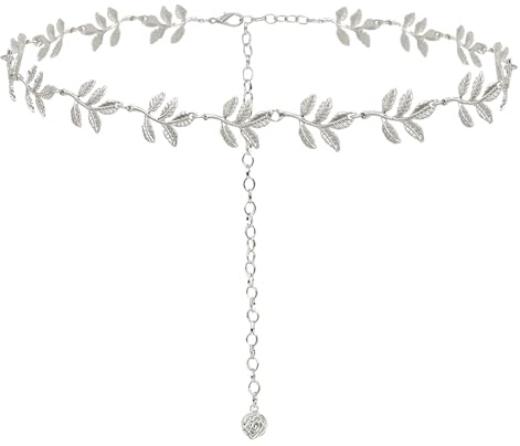 XFSRG Cadena de Cintura de Moda Para Mujer Como Estiloso Sustituto De Cinturón En Metal Con Comodidad Versátil Joyas para el Cuerpo para Vestidos Jeans Y Chalecos En Diseño Moderno (Plateado)