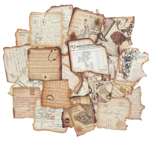 Yuanchu 100 PCS Vintage Scrapbook Stickers, Cute Junk Journal Sticker | Scrapbook Stickers Supplies and Journaling Sticker Aesthetic Scrapbooking Supplies for Planners Collage Album
