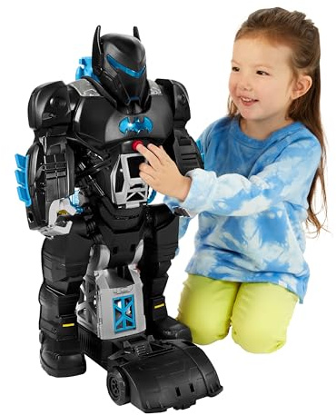 Fisher-Price Imaginext DC Super Friends Batman Toy Bat-Tech Batbot Playset 2-Ft-Tall Robot with Lights & Sounds for Pretend Play Kids Ages 3+ Years​