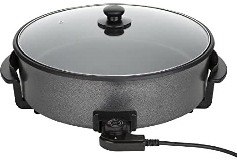 Caterlite Deep Multi Cooker in Grey with Toughened Glass Lid - 1.5kW - 90 mm