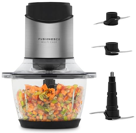 JAP Multi Chop Zerkleinerer - Universalzerkleinerer - Food processor - Multizerkleinerer elektrisch - Chopper - Blender - 400W - Mit 6 Titanklingen