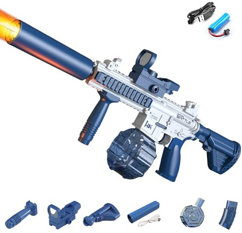 Pistola de Agua Eléctrica,Pistola de Agua para Niños,con Luz LED,Water Gun,Juguetes de Piscina,Summer Pool Beach Party Toys,para Exteriores,Verano