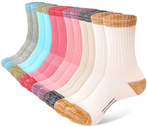 HAGOT 6 Pares Calcetines Tobilleros Deporte Mujer, Coloridos Calcetines Bajos Algodon Respirable, Calcetines Cortos Running Mujer para Trail Ciclism