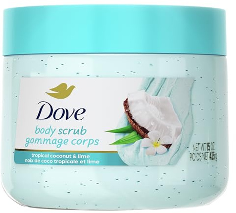 Dove Body Scrub - Coconut & Lime, pH-Balanced Whipped Texture, 15 oz