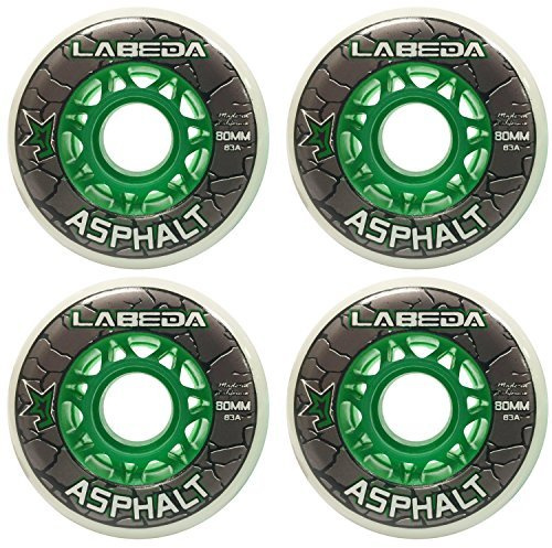 LABEDA WHEELS Inline Roller hockey GRIPPER asfalt utomhus vit 80 mm 83 A x 4 av Labeda