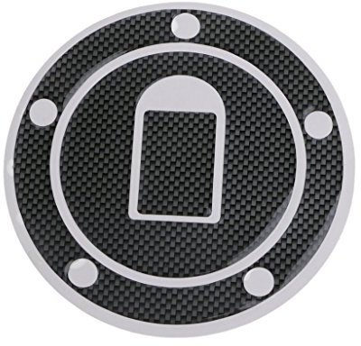 qiuxiaoaa Moto en Fiber De Carbone Réservoir Pad Tankpad Protecteur Autocollant pour Kawasaki ZX-6R en Fiber De Carbone Bouchon De Réservoir De Carburant Autocollant Look