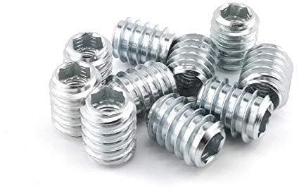 20 Muffen Einschraubmuttern Gewindemuffen Innensechskant M10 18.5x40