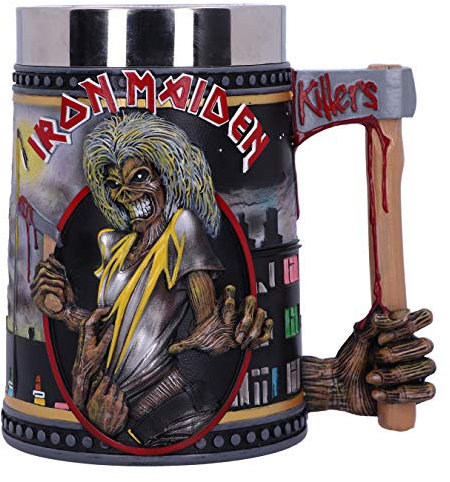 Nemesis Now Offizielles Lizenzprodukt Iron Maiden The Killers Eddie Album Bierkrug, Art, Schwarz, 1.25 picometer